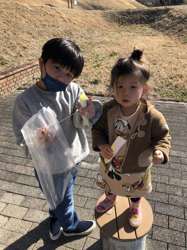 自分で作った凧だよ
